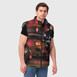 Мужской жилет Оптические фигуры абстракция, цвет: 3D-светло-серый — фото 2