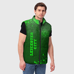 Мужской жилет Leicester City - green gradient вертикально, цвет: 3D-черный — фото 2