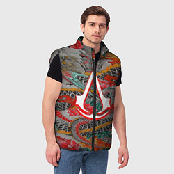 Мужской жилет Assassins Creed shadows japan, цвет: 3D-светло-серый — фото 2