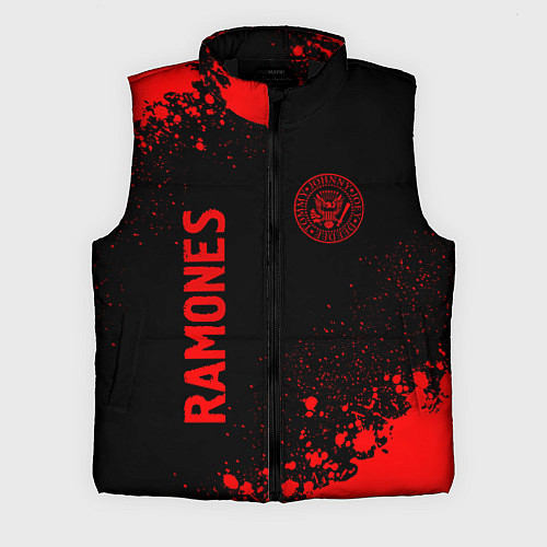 Мужской жилет Ramones - red gradient вертикально / 3D-Черный – фото 1