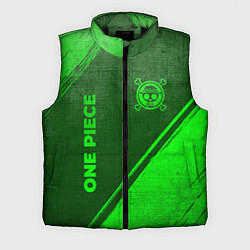 Мужской жилет One Piece - green gradient вертикально