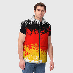 Мужской жилет Флаг Германии в виде хаотичных пятен, цвет: 3D-светло-серый — фото 2