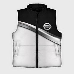 Мужской жилет Nissan logo auto, цвет: 3D-черный