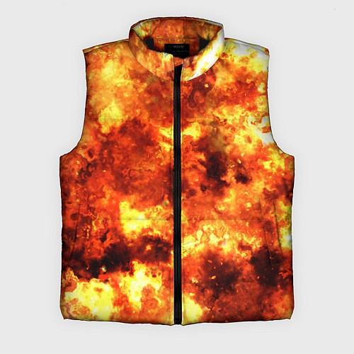 Мужской жилет Ядерный взрыв огонь / 3D-Черный – фото 1