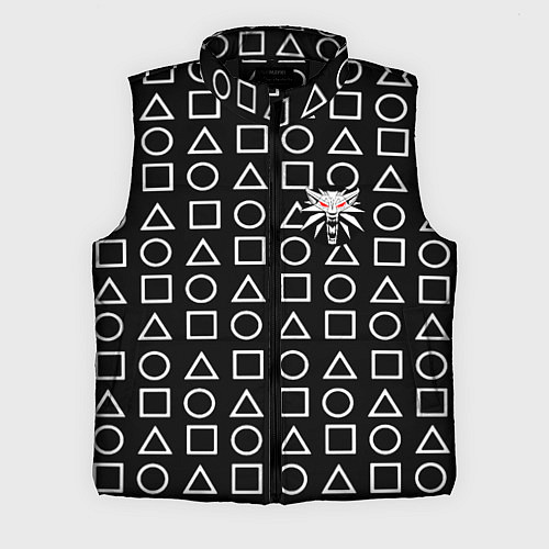 Мужской жилет The Witcher лого гейм паттерн / 3D-Черный – фото 1
