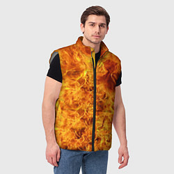 Мужской жилет Весь в огне, цвет: 3D-светло-серый — фото 2