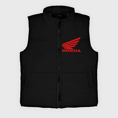 Мужской жилет Honda red logo auto steel / 3D-Черный – фото 1