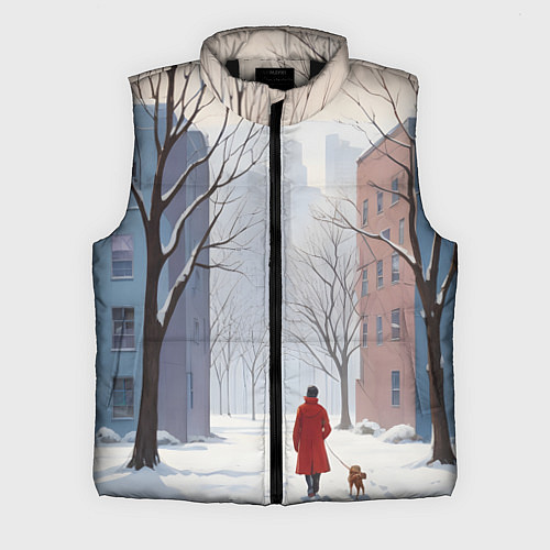 Мужской жилет Прогулка зима / 3D-Черный – фото 1