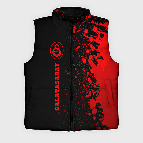 Мужской жилет Galatasaray - red gradient по-вертикали / 3D-Черный – фото 1