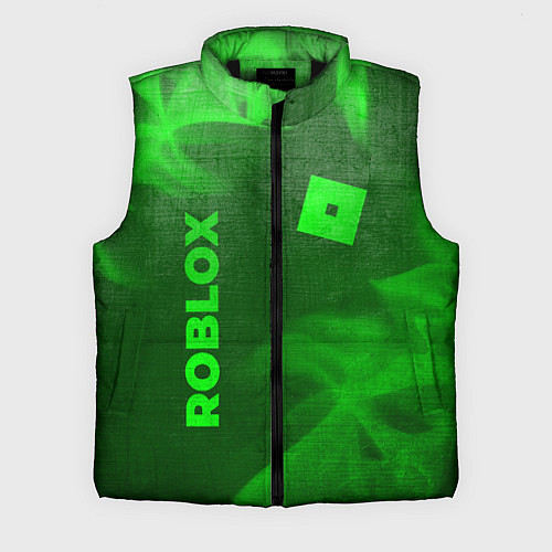 Мужской жилет Roblox - green gradient вертикально / 3D-Черный – фото 1