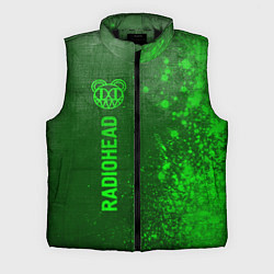 Мужской жилет Radiohead - green gradient по-вертикали, цвет: 3D-черный