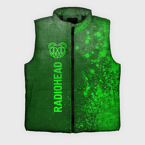 Мужской жилет Radiohead - green gradient по-вертикали / 3D-Черный – фото 1