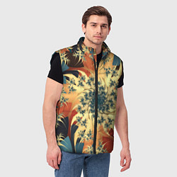 Мужской жилет Оптические узоры фракталы, цвет: 3D-черный — фото 2