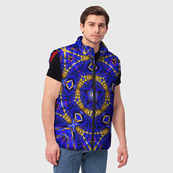 Мужской жилет Оптический узор текстура, цвет: 3D-красный — фото 2