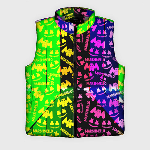 Мужской жилет Marshmello pattern neon steel / 3D-Светло-серый – фото 1