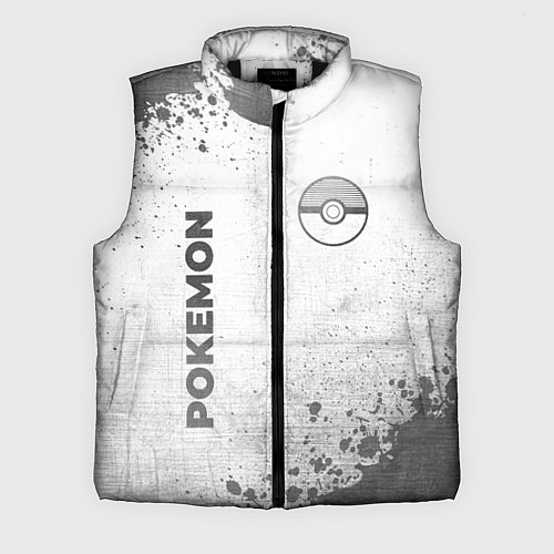 Мужской жилет Pokemon - white gradient вертикально / 3D-Черный – фото 1