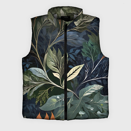 Мужской жилет Объемные листья / 3D-Светло-серый – фото 1