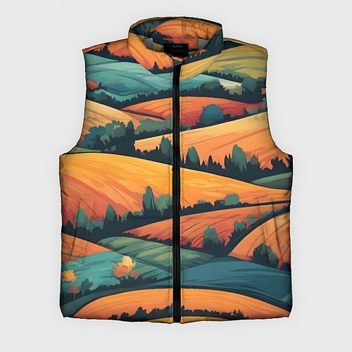 Мужской жилет Поля луга / 3D-Светло-серый – фото 1