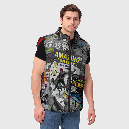 Мужской жилет Spider-man comics / 3D-Красный – фото 3