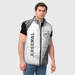 Мужской жилет Arsenal - white gradient вертикально, цвет: 3D-черный — фото 2