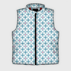 Мужской жилет Белый голубой горошек, цвет: 3D-красный