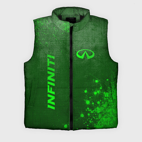 Мужской жилет Infiniti - green gradient вертикально / 3D-Черный – фото 1