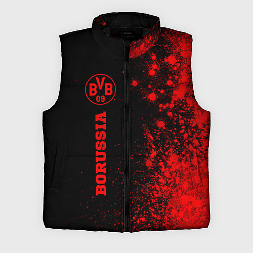 Мужской жилет Borussia - red gradient по-вертикали / 3D-Черный – фото 1