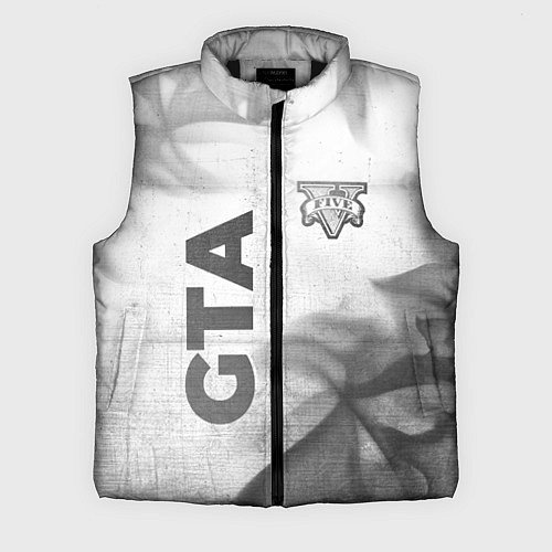 Мужской жилет GTA - white gradient вертикально / 3D-Черный – фото 1