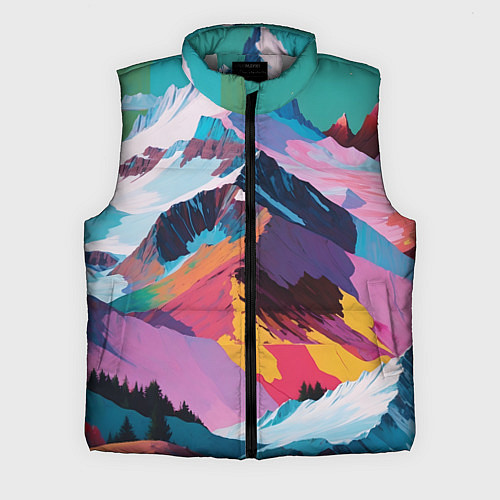 Мужской жилет Горы краски / 3D-Светло-серый – фото 1