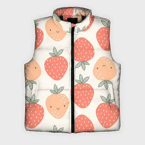 Мужской жилет Клубничный узор / 3D-Черный – фото 1