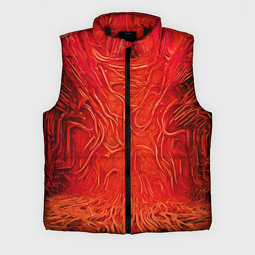 Мужской жилет Красный симбионт абстракция / 3D-Черный – фото 1
