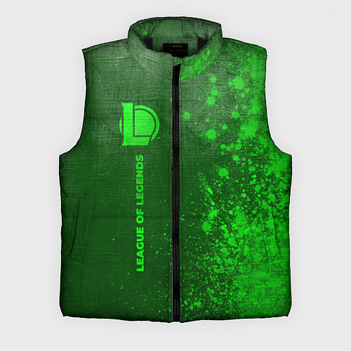 Мужской жилет League of Legends - green gradient по-вертикали / 3D-Черный – фото 1