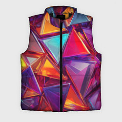 Мужской жилет Разноцветные треугольники 2, цвет: 3D-черный