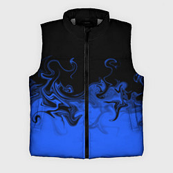 Мужской жилет Абстрактный синий огонь, цвет: 3D-светло-серый