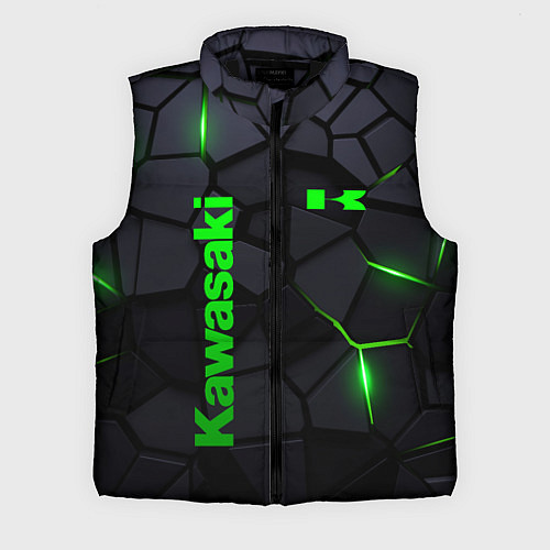 Мужской жилет Kawasaki - плиты с эффектом свечения / 3D-Черный – фото 1