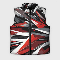 Мужской жилет Чёрно-красно-белая абстракция
