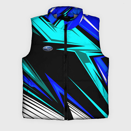Мужской жилет Субару - синий спорт / 3D-Светло-серый – фото 1