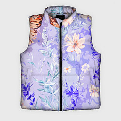 Мужской жилет Растения на розовом фоне