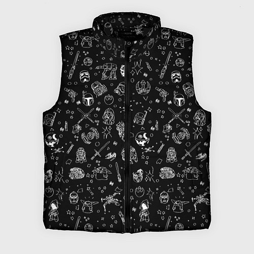 Мужской жилет Звездные войны паттерн / 3D-Черный – фото 1