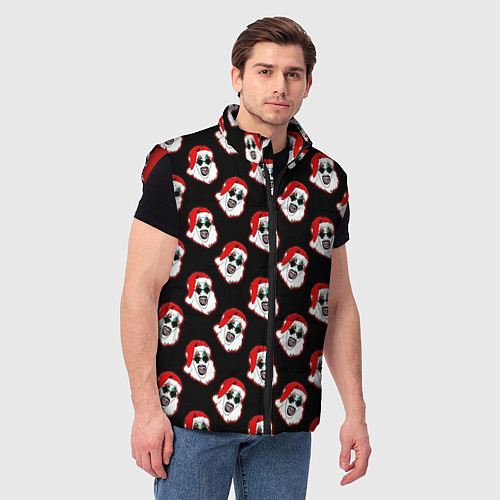 Мужской жилет Santa clown Art / 3D-Красный – фото 3