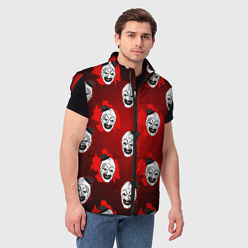 Мужской жилет Funny clown Art in blood / 3D-Красный – фото 3