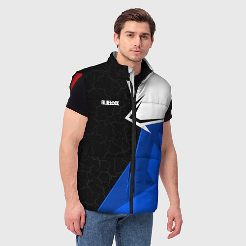 Мужской жилет Блюлок - бело-синей спорт / 3D-Красный – фото 3