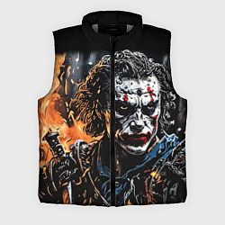 Мужской жилет Джокер на фоне огня