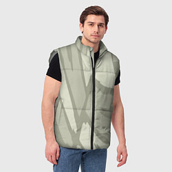 Мужской жилет Серо-зеленая абстрактная текстура, цвет: 3D-светло-серый — фото 2