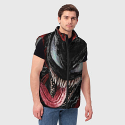 Мужской жилет Веном с языком, цвет: 3D-светло-серый — фото 2