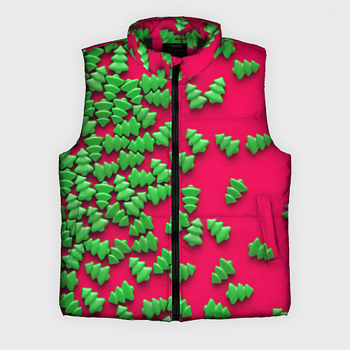 Мужской жилет Веселые елочки / 3D-Черный – фото 1