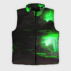Мужской жилет Кислотный зелёный закат, цвет: 3D-светло-серый
