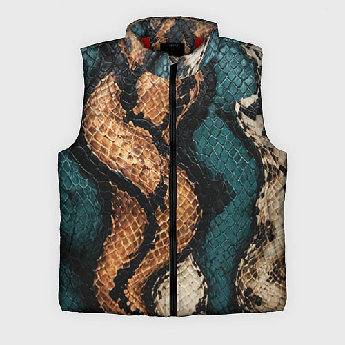 Мужской жилет Кожа в змеином стиле / 3D-Красный – фото 1