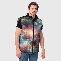 Мужской жилет Космическая туманность, цвет: 3D-светло-серый — фото 2