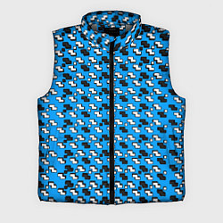 Мужской жилет Чёрно-белые фигуры на синем фоне